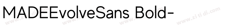 MADEEvolveSans Bold字体转换